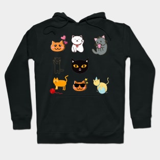 Cat 8 pk Stickers Collection Hoodie